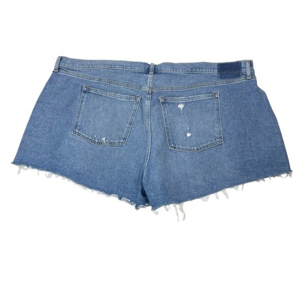 NWT ABERCROMBIE & FITCH Curve Love Mid Rise Mom Cut Off Denim Short Sz 22 - Picture 7 of 8